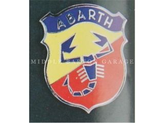 ABARTH" EMBLEM ON BLUE BACK 70MM ENAMEL"